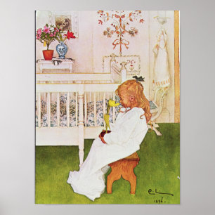 Lisbeth mit gelber Tulpe Poster