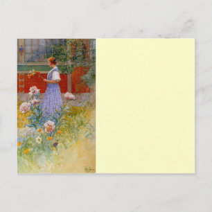 Lisbeth mit Peonies Postkarte