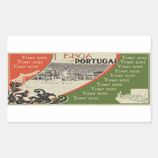 Lisboa-Aufkleber Rechteckiger Aufkleber