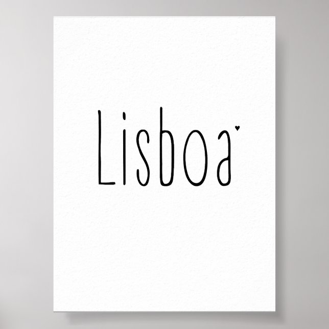 Lisboa - minimalistic typography poster (Vorne)