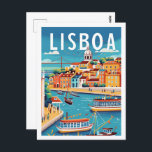 Lisboa Portugal Vintag Berühmter Reiseort Postkarte<br><div class="desc">Lisboa Portugal Vintag Berühmter Reiseort</div>