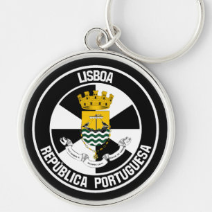 Lisboa Round Emblem Schlüsselanhänger