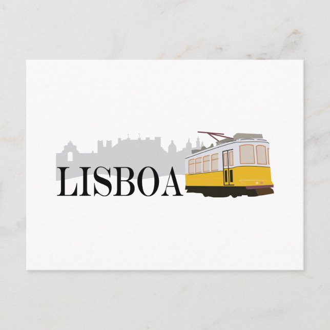 Lisboa Tram Postkarte (Vorderseite)