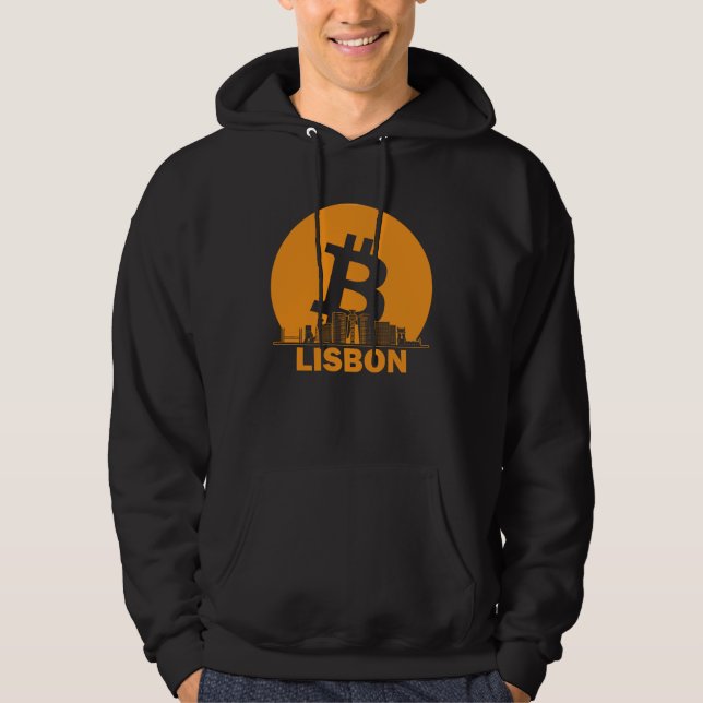 Lisbon Bitcoin Maximalist  Bitcoin Lisbon Skyline Hoodie (Vorderseite)