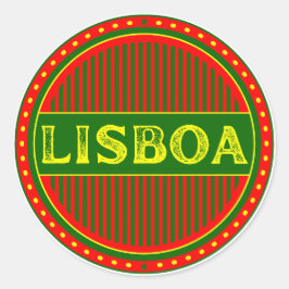 Lisbon City Pride Emblem – Portuguese Identity Runder Aufkleber