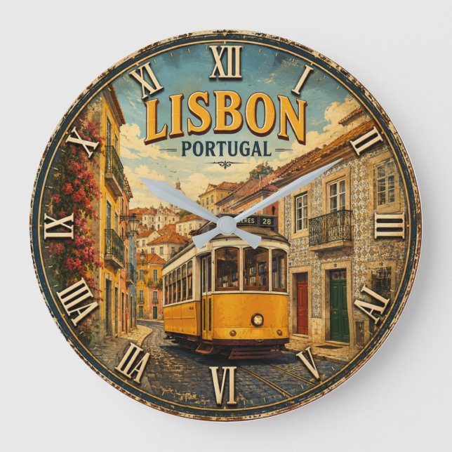 Lisbon Portugal  Große Wanduhr (Vorderseite)