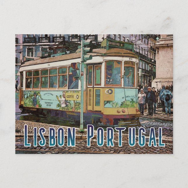 Lisbon Portugal Travel Postcard Postkarte (Vorderseite)