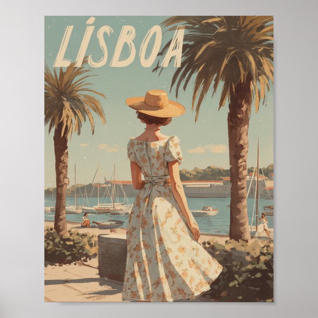 Lisbon vintage 50s poster (Vorne)