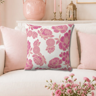 Lise 🌸 Sanftes Rosa Blumenmuster Kissen
