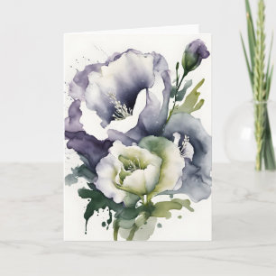 Lisianthus - Aquarellblumen Karte