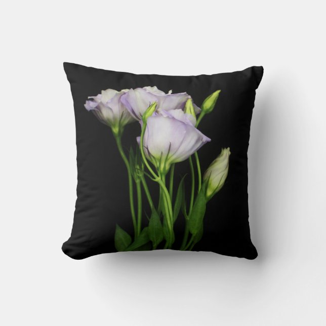 Lisianthus Blumen-Kissen Kissen (Vorderseite)