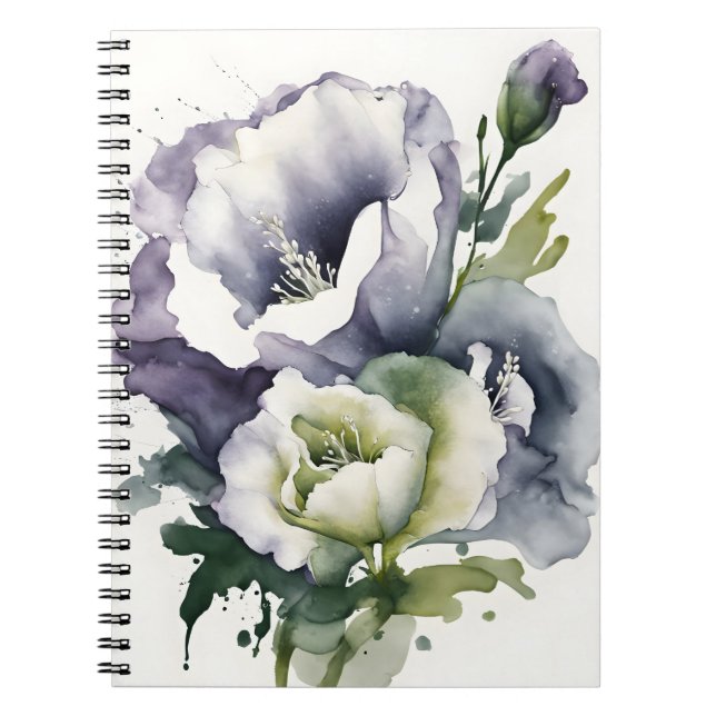 Lisianthus - Watercolor flowers Notizblock (Vorderseite)