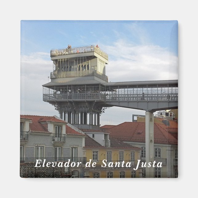 Lissabon. Aufzug Santa Justa. Magnet (Vorne)
