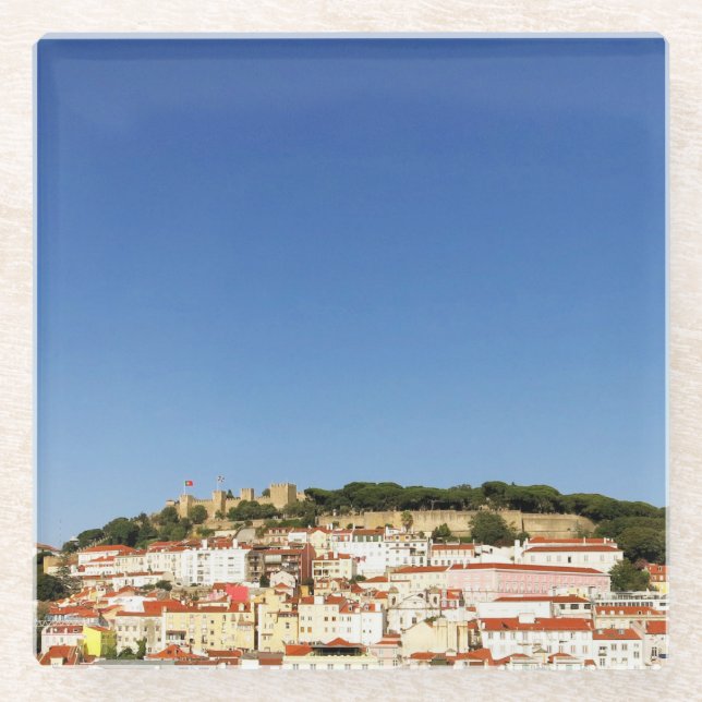 Lissabon - Blick auf Portugal - Foto Glasuntersetzer (Vorderseite)