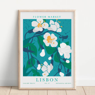 Lissabon Blumenmarkt Botanisch Poster