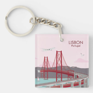 Lissabon-Brücke über den Tejo im Vintage-Stil Schlüsselanhänger
