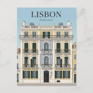 Lissabon Chiado-Fassade Portugal Postkarte
