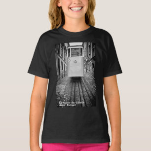 Lissabon Elevador da Gloria Funicular Tram B/W Fot T-Shirt