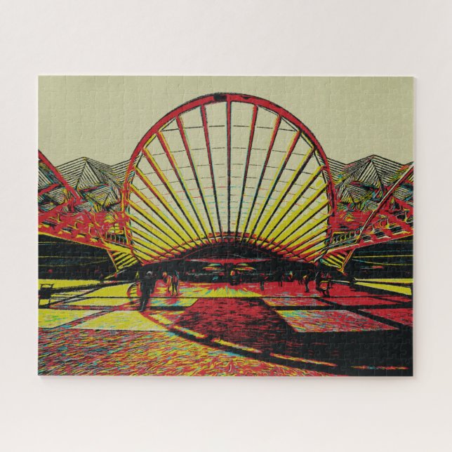 Lissabon-Geschenk Portugal, Nationen Park Bahnhof Puzzle (Horizontal)