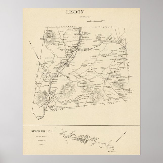 Lissabon, Grafton Co Poster (Vorne)