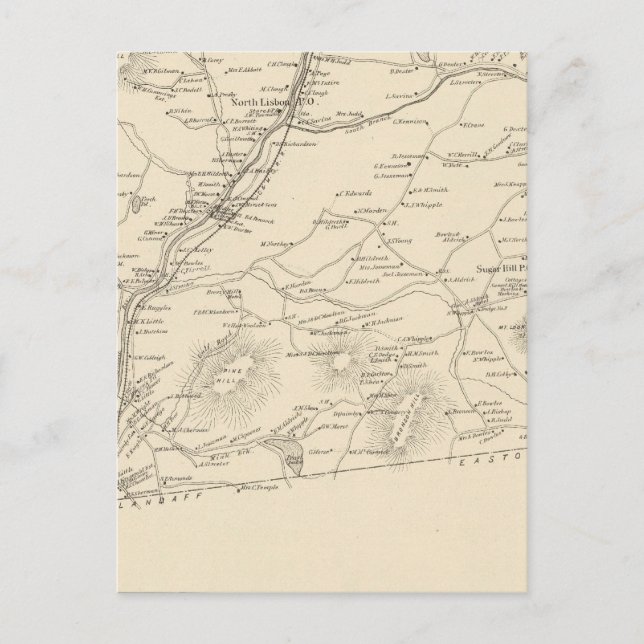 Lissabon, Grafton Co Postkarte (Vorderseite)