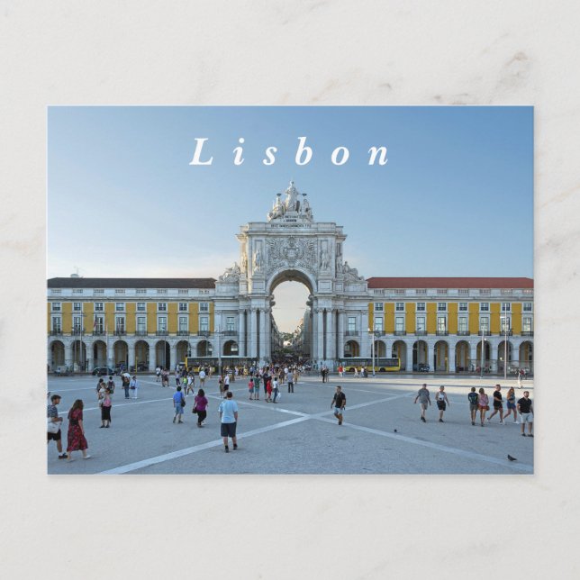 Lissabon. Handelsplatz. Postkarte (Vorderseite)