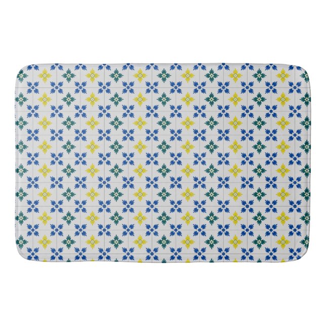 Lissabon hübsche Fliesen oder Azulejo-Muster Badematte (Vorderseite)