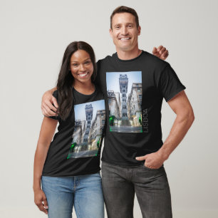 Lissabon in Portugal mit Retro-Aufzug-Souvenir T-Shirt