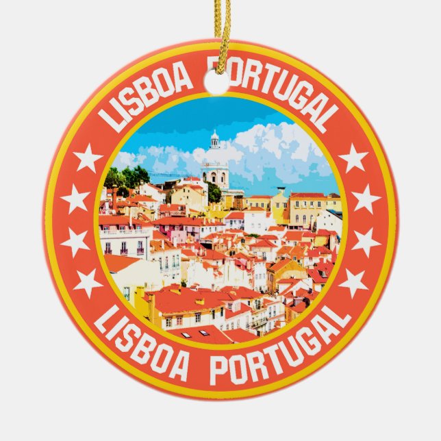 Lissabon Keramik Ornament (Vorne)