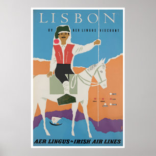 Lissabon-Kunst Portugal Reiseplakat Portugiesische Poster