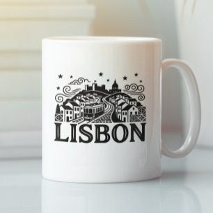 Lissabon Lisboa Portugal Minimalistische Reise Kaffeetasse