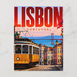 🚋 Lissabon Moderne Küstenstadt Stil 🚋 Postkarte