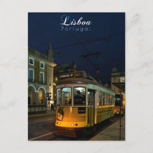 Lissabon Nächte - Reise Kunst Postkarte