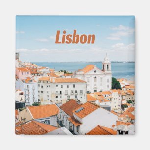 Lissabon Portugal Atlantische Strände Rote Däche Magnet