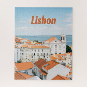 Lissabon Portugal Atlantische Strände Rote Däche Puzzle