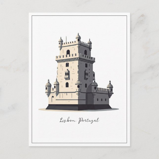 Lissabon Portugal Belem Tower Postkarte (Vorderseite)
