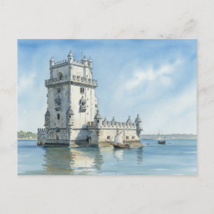 Lissabon Portugal Belém-Turm Reise Postkarte