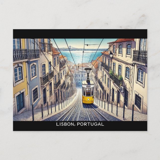 Lissabon Portugal Bica Postkarte (Vorderseite)