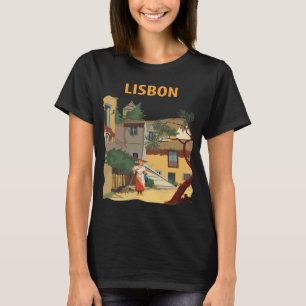 Lissabon Portugal Dorfstraße Reise T-Shirt