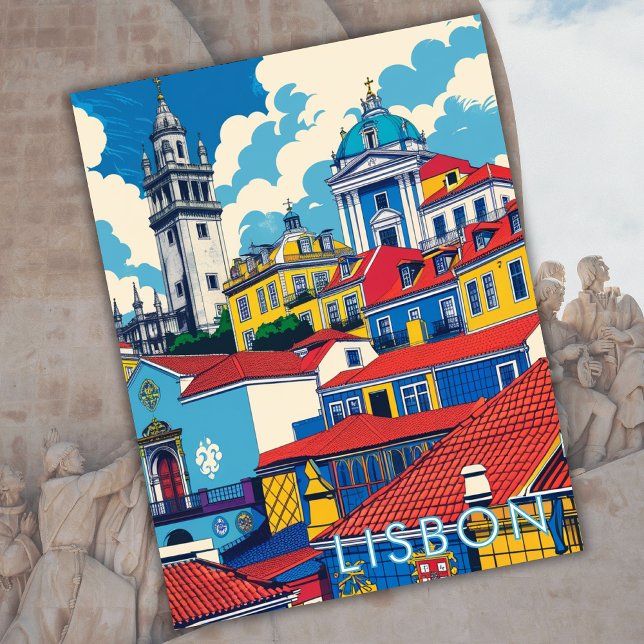 Lissabon Portugal Europa Reisen Kunst wahren Postkarte (Von Creator hochgeladen)