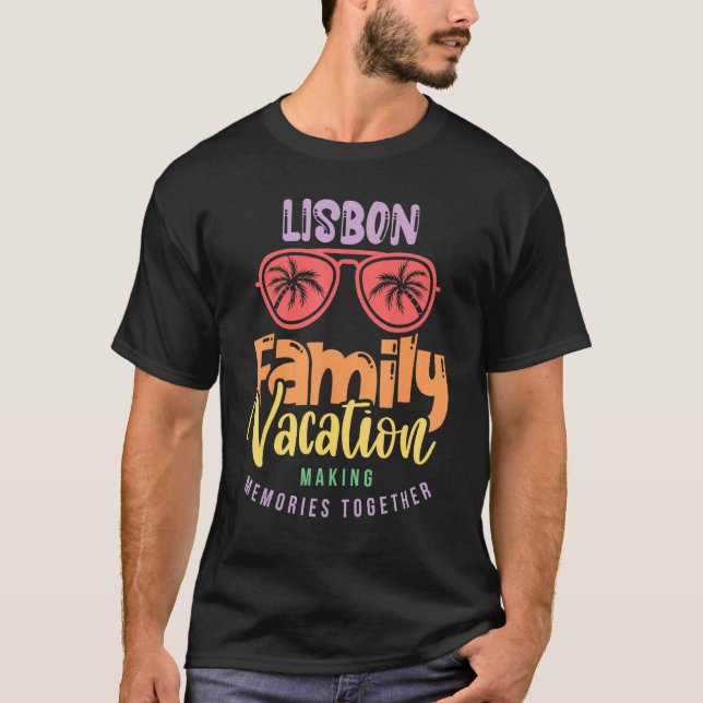 Lissabon Portugal Familienurlaub Matching Outfit T-Shirt (Vorderseite)