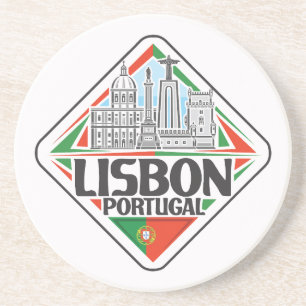Lissabon Portugal Getränkeuntersetzer