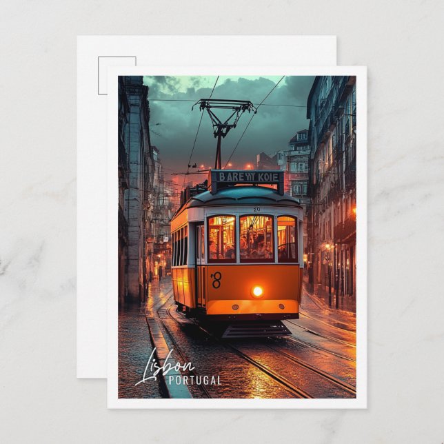 Lissabon Portugal ist ein schöner Touristenort Postkarte (Vorne/Hinten)