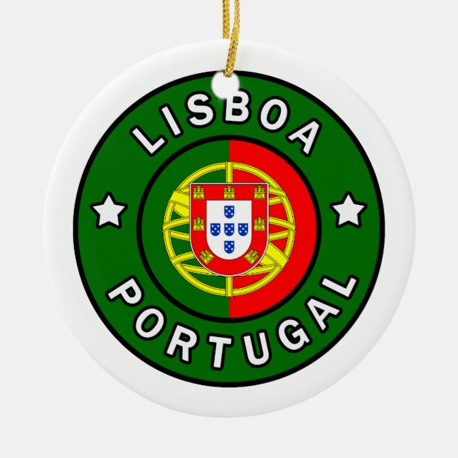 Lissabon Portugal Keramik Ornament (Vorne)
