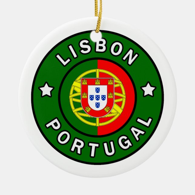 Lissabon Portugal Keramik Ornament (Vorne)