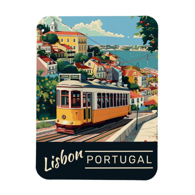 Lissabon Portugal Magnet (Vertikal)