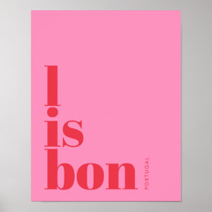 Lissabon Portugal moderne Stadt Poster