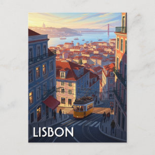 Lissabon Portugal Pantheon Alfama Anime Postkarte