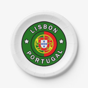 Lissabon Portugal Pappteller