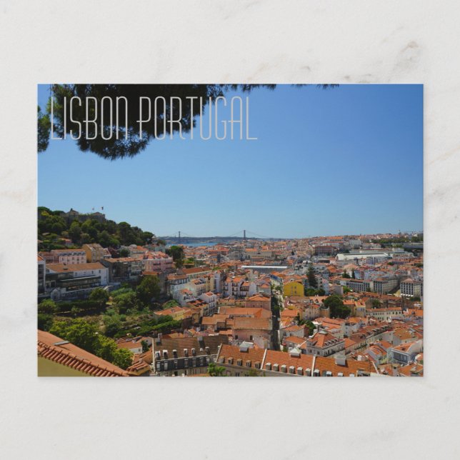 Lissabon Portugal Postkarte (Vorderseite)